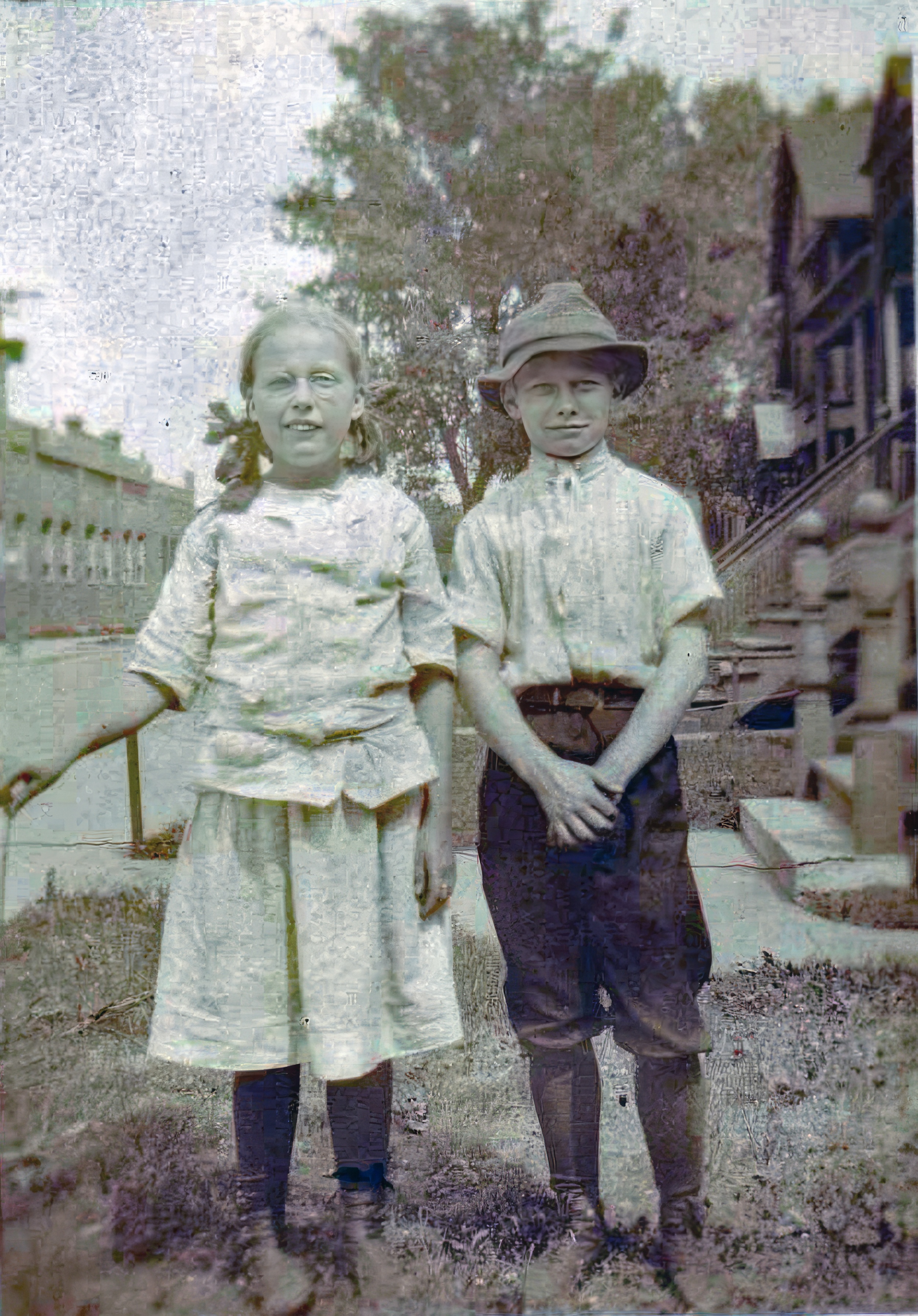 Florence Mikkelsen and Clarence Petersen, Chicago, about 1916